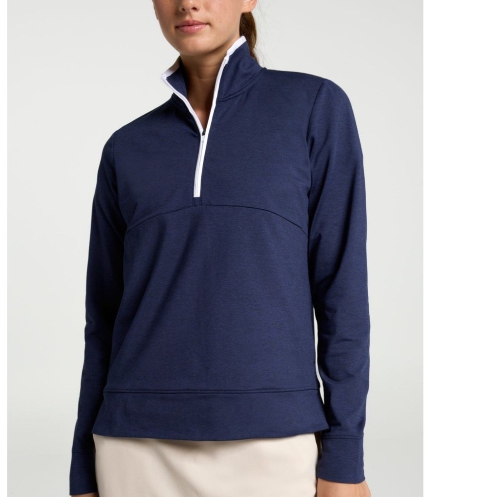 Walter Hagen Performance 11 Womens XXL Navy Blue Quarter Zip UPF 50+ Pullover